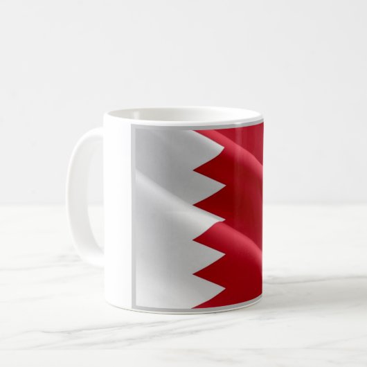 Bahrain - Flagge Kaffeetasse (Vorderseite Links)