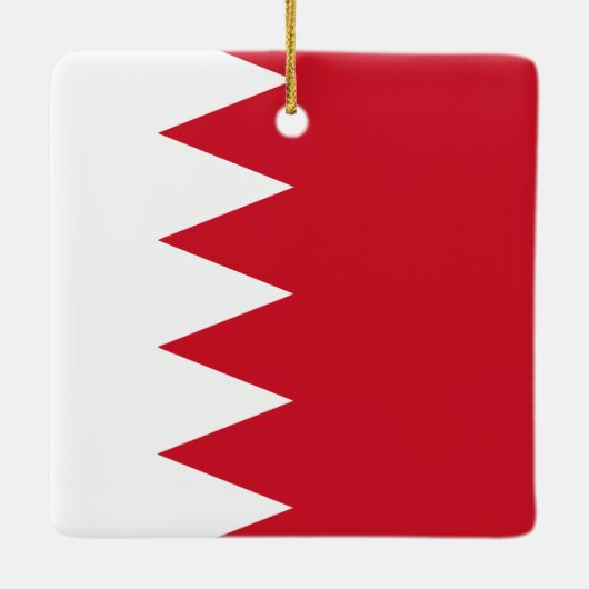 Bahrain-Flagge Keramikornament (Rückseite)