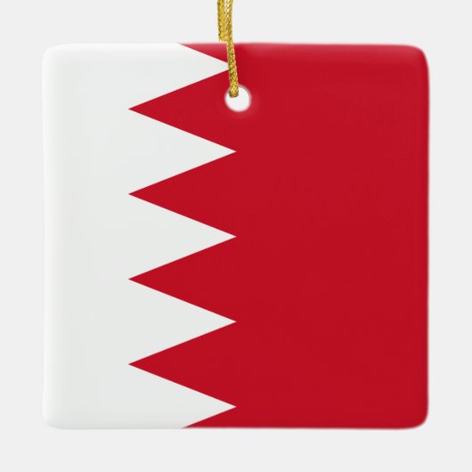 Bahrain-Flagge Keramikornament (Vorderseite)