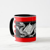 Bahrain-Flagge mit Drachenfahne-Tasse Tasse (Vorderseite Links)