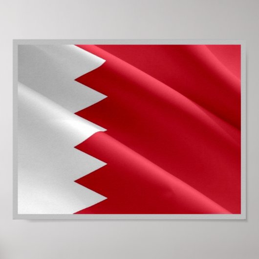 Bahrain - Flagge Poster (Vorne)