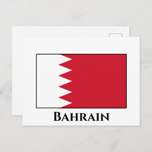 Bahrain-Flagge Postkarte (Vorne/Hinten)
