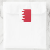 Bahrain-Flagge Quadratischer Aufkleber (Tasche)