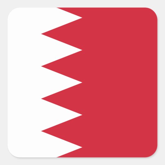 Bahrain-Flagge Quadratischer Aufkleber (Vorderseite)