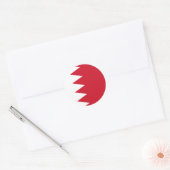 Bahrain-Flagge Runder Aufkleber (Umschlag)