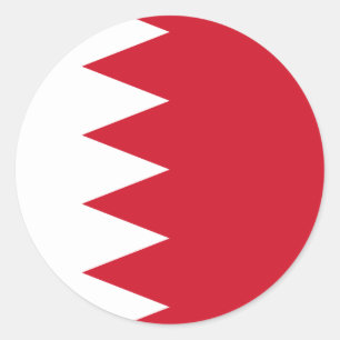Bahrain-Flagge Runder Aufkleber