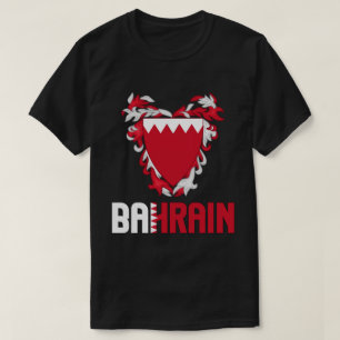 Bahrain-Flagge und Wappen patriotisch T-Shirt