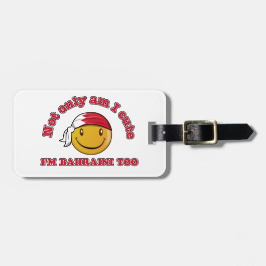 Bahrain-Flaggenentwürfe Gepäckanhänger (Vorderseite horizontal)