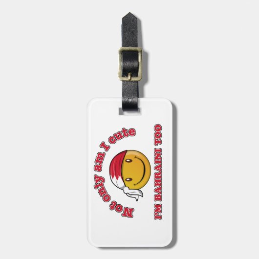 Bahrain-Flaggenentwürfe Gepäckanhänger (Vorderseite vertikal)