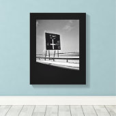 Bahrain Highway Sign Leinwanddruck (Insitu (Holzboden))