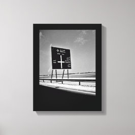 Bahrain Highway Sign Leinwanddruck