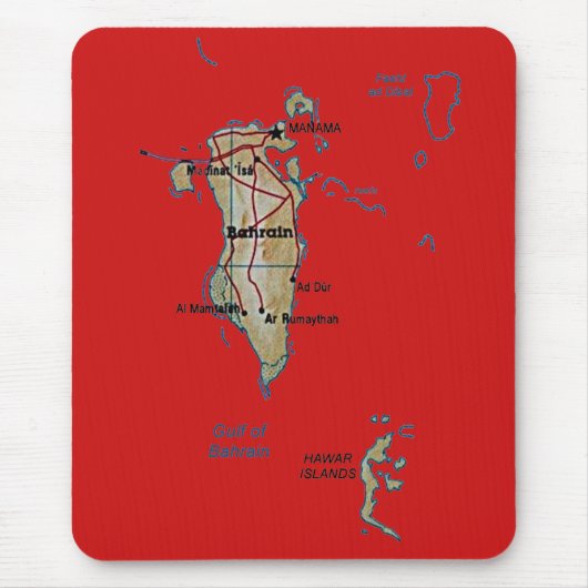 Bahrain Map Mousepad (Vorne)