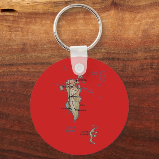 Bahrain Map Schlüsselanhänger (Vorderseite)