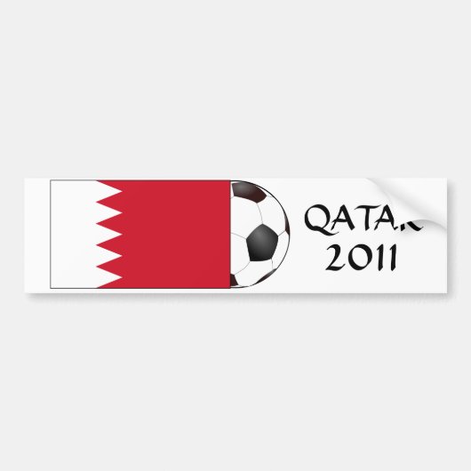 Bahrain "QATAR 2011" Autoaufkleber (Vorne)