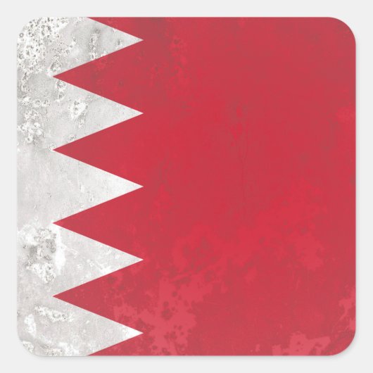 Bahrain Quadratischer Aufkleber (Vorderseite)