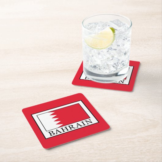 Bahrain Rechteckiger Pappuntersetzer (Vor Ort)
