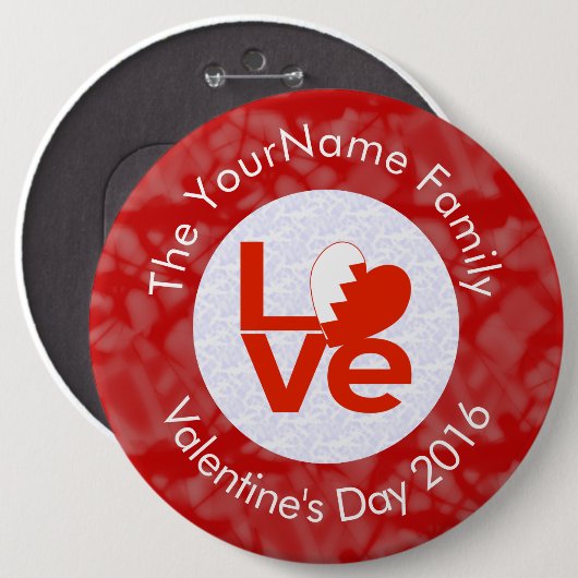 Bahrain Red LIEBE Flag Personalisiert Button (Vorne & Hinten)