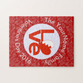 Bahrain Red LIEBE Flag Personalisiert Puzzle (Horizontal)