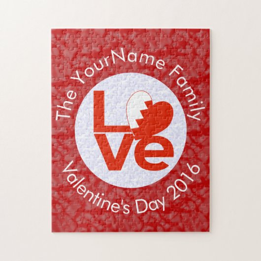 Bahrain Red LIEBE Flag Personalisiert Puzzle (Vertikal)