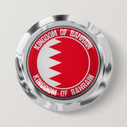 Bahrain Runde Emblem Button (Vorderseite)