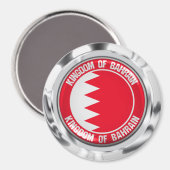 Bahrain Runde Emblem Magnet (Vorderseite/Rückseite)