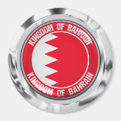 Bahrain Runde Emblem Magnet (Vorne)