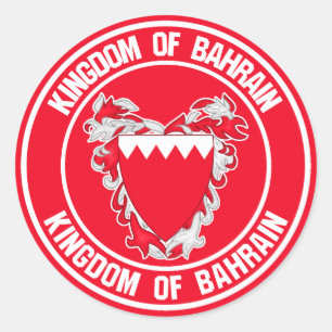 Bahrain Runde Emblem Runder Aufkleber