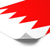 Bahrain-Staatsflagge Poster (Ecke)