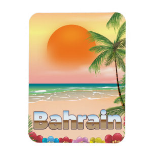 Bahrain-Strandreiseplakat Magnet