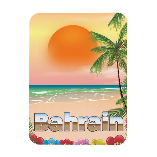 Bahrain-Strandreiseplakat Magnet (Vertikal)