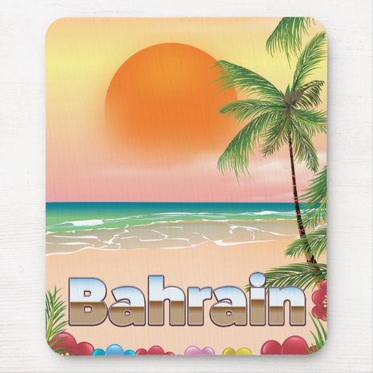 Bahrain-Strandreiseplakat Mousepad (Vorne)