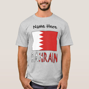 Bahrain und Bahrainische Flagge Personalisiert  T-Shirt