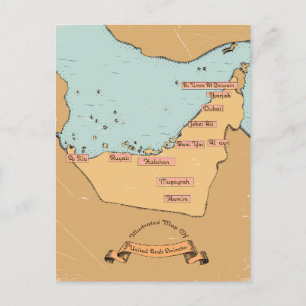 Bahrain Vintage-Reisekarte Feiertagspostkarte