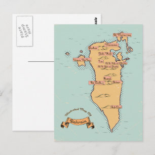 Bahrain Vintage-Reisekarte Postkarte