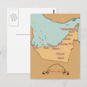 Bahrain Vintage-Reisekarte Postkarte