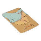 Bahrain Vintage Reiseplan Magnet (Rechte Seite)
