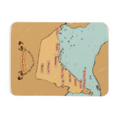 Bahrain Vintage Reiseplan Magnet (Horizontal)