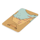 Bahrain Vintage Reiseplan Magnet (Linke Seite)