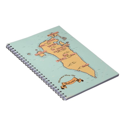 Bahrain Vintage Reiseplan Notizblock (Rechte Seite)