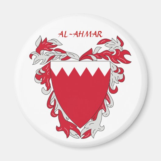 Bahrain-Wappen "AL-AHMAR" Magnet (Vorne)
