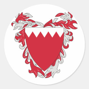 Bahrain-Wappen Runder Aufkleber