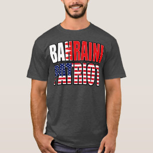 Bahraini American Patriot Priot Heritage Flag Gesc T-Shirt