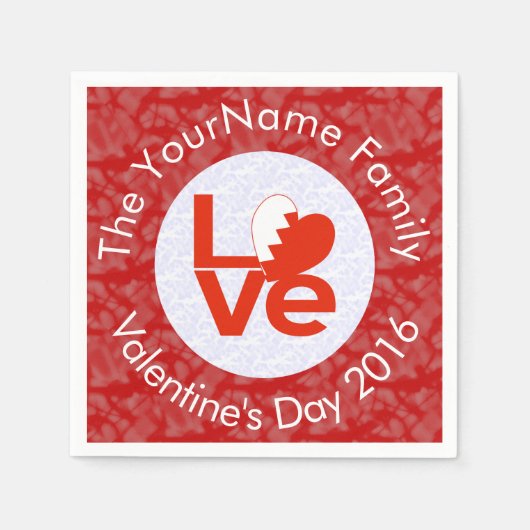 Bahraini Flag Herzerrote LIEBE Serviette (Vorderseite)