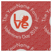 Bahraini Flag Herzerrote LIEBE Stoff (Nahaufnahme)