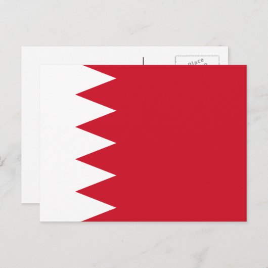 Bahraini-Flagge, Flagge Bahrains Postkarte (Vorne/Hinten)