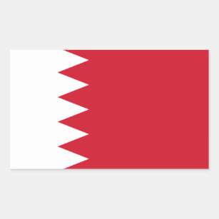 Bahraini-Flagge, Flagge Bahrains Rechteckiger Aufkleber