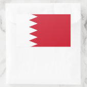 Bahraini-Flagge, Flagge Bahrains Rechteckiger Aufkleber (Tasche)