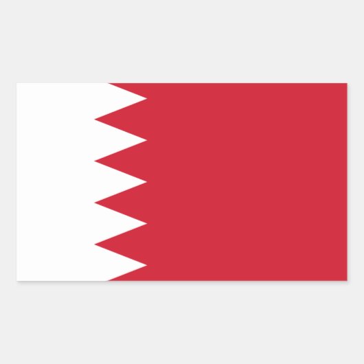 Bahraini-Flagge, Flagge Bahrains Rechteckiger Aufkleber (Vorderseite)