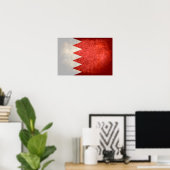 Bahraini-Flagge Poster (Heimbüro)