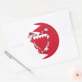 Bahraini-Flagge und -Wappen, Flagge Bahrains Runder Aufkleber (Umschlag)